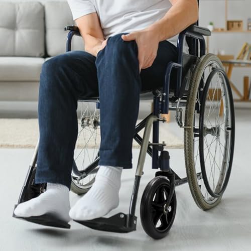 4 Pack Wheel Replacement, 6 Inch Anti-Slip Solid Caster Roller Wheels for Walkers, Heavy-Duty Office Wheelchair Front Wheel Accessories, Safe Rolling for all Floors, Black