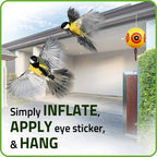 De-Bird Balloon Bird Repellent,3-Pk Fast and Effective Solution to Pest Problems, Scare Eyes Balloon to Scare Birds Away from Pool and Garden Crops