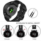 ISABAKE Band for Garmin Forerunner 935/Forerunner 945/955/965/Forerunner 745,Compatible with Fenix 5/ Fenix 5plus/ Fenix 6/ Fenix 6 Pro/Approach S60,Soft Silicone 22mm Replacement Bands