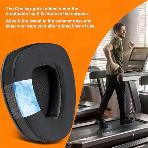 SOULWIT Cooling-Gel Earpads Replacement for BlueParrott B650/S650(650XT 650 XT) Noise Cancelling Bluetooth Headset, Ear Pads Cushions with High-Density Noise Isolation Foam - B650XT CG Black