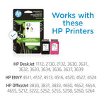 HP 63 Black/Tri-color Ink Cartridge (2-pack) | Works with HP DeskJet 1112, 2130, 3630 Series; HP ENVY 4510, 4520 Series; HP OfficeJet 3830, 4650, 5200 Series | Eligible for Instant Ink | L0R46AN