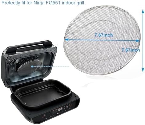 Replacement Splatter Shield for Ninja Foodi FG551 Air Fryer Reusable 6-in-1 Indoor Grill Splash Guard Accessories