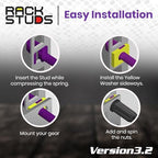 P100 Rack Mount II - Rack Screws for Server Rack Rails 19" Square Punched Vertical Rails, Perfect Cage Nut Replacement, Rack Nuts, Rack Studs Rack Mount Screws - Purple 3.2mm/0.126" 100-Pack