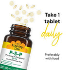 Country Life P5P Vitamin B6 (Pyridoxal Phosphate) 50mg, 100 Tablets, Certified Gluten Free, Certified Vegan, Verified Non-GMO Verified