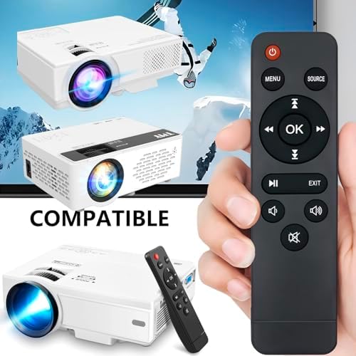 Replacement Remote for Mini Projector,Compatible with TMY V08,AuKing M8-F,NISOO M10,PANSEBA HI-04 Mini Projector.(1Pack)