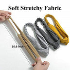 Huachi Hairband for Women's Hair, 8pcs Elastic Headbands for Women, Solid Color, Ribbed Knitting, Soft, Non-slip, Stretchy, Breathable, Suitable for Any Occasions, Hair Styling Accessories