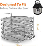 Goldlion Dehydrator Rack Compatible with Instant Pot 6 Quart Stainless Steel Stand Accessories for Air Fryer Crisp Lid