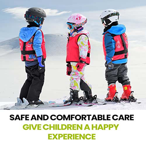 OutdoorMaster Kids Ski Goggles - Helmet Compatible Snow Goggles for Boys & Girls with 100% UV Protection (Black Frame + VLT 90% Clear Lens)