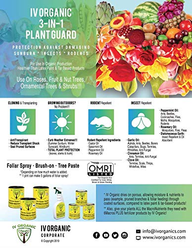 IV Organic 3-in-1 Plant Guard, 1 Pint (Brown)