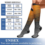 CHARMKING Compression Socks for Women & Men (8 Pairs) 15-20 mmHg Graduated Copper Support Socks are Best for Pregnant, Nurses - Boost Performance, Circulation, Knee High & Wide Calf (S/M, Multi 29)