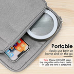 MOKO Magnifying Glass with Light, 30x Handheld Large Magnifying Glass 18LED 3 Modes Illuminated Lighted Magnifier for Elderly Kids Reading, Magazines, Coin, Jewelry, Exploring Inspection, Black