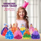 Poke-in Art and Crafts kit for Kids, DIY 8 Magical Princesses & 6 Accessories, Pretty Princess Game Toys for Girl 6-8 8-12, Gifts for Boys & Girls Ages 6 7 8 9 10 11 12 Years Old