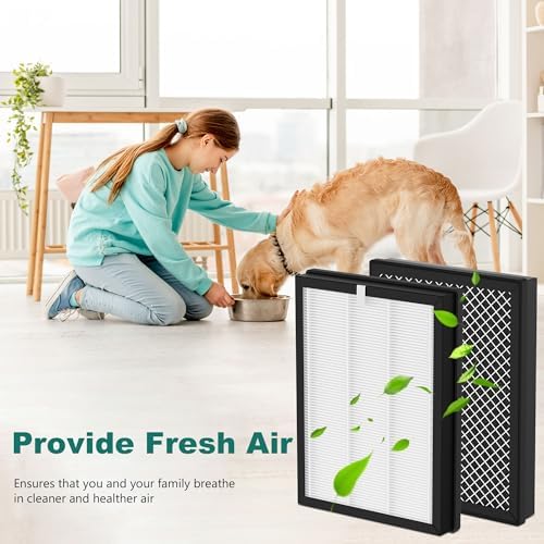 CAP-500FPK Replacement Filters Compatible with Cuisinart CAP-500 Air Purifier, H13 True HEPA Filter, 2 Pack