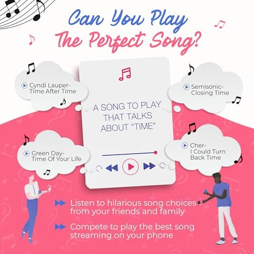 Game That Song - Fun Music Card Game for Adults and Teens - Compete to Play The Best Song- Makes A Great Gift for Music Lovers, Game Night, Galentines Gift, Karaoke or Singing