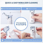 Portable Nebulizer - Nebulizer for Adults and Kids, Nebulizer Machine for Adults and Kids with 3 Modes, Nebulizer Mouthpiece ＆ Mask Accessories for Home and Travel Use APOWUS.