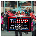Trump 2024 Flag,3x5 FT Trump Flag Double Sided 3 Ply,Take America Back Trump Flags Banner UV & Fade Resistant 2 Brass Grommets for Outdoor Indoor(Black)