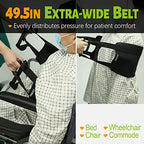 UKBOO Transfer Sling-50Inch Non-Slip Gait Belt with Padded Handles-gait Belts for Seniors-Mobility aids-Hoyer Lift