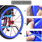 YZRYXHWL Wheelchair Cover Wheelchair Accessories 24in Wheelchair Push Rim Covers 1 Pair Non-Slip Wear-Resistant Hand Push Cover Wheelchair Rear Wheel Push Ring Protective Cover (Color : Purple)