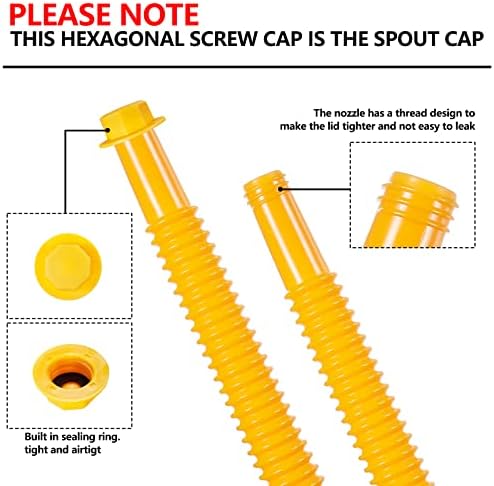 Gas Can Spout Replacement, Gas Can Nozzle Replacement, (3 Kit-Yellow) For Most 1/2/5/10 Gallon Gas Cans. Replacement gas can spout, Gas Can Replacement Spout. The tube is soft and flexible to use