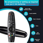 LG Magic Remote AKB75855501, LG Universal Remote Control with Voice and Pointer Function, LG Smart TV Remote Replacement AN-MR20GA MR19BA MR18BA MR650A for LG OLED UHD QNED NanoCell