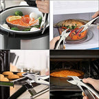 SOLEADER Plate Gripper Compatible With Instant Pot Accessories, Air Fryer Pans Gripper, Hot Plate Bowl Retriever For Egg Custard For Jidangeng, For Microwave Toaster Oven Steamer, Pack of Two
