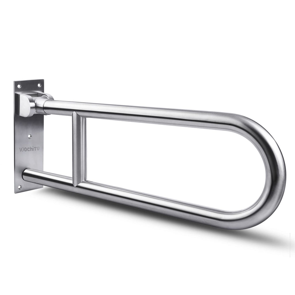 29.5 INCH Toilet Grab Bar Stainless Steel Handicap Rails Grab Bars Bathroom Support for Elderly Bariatric Disabled Commode Safety Hand Railing Guard Frame Shower Assist Aid Handrails Hand Grips