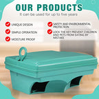 Qualirey 6 Pack Rat Bait Stations with 6 Keys Reusable Mouse Bait Stations Heavy Duty Bait Boxes for Rodents Outdoor Mouse Poison Holder Large Station Traps for Mice Pests, Bait Not Included (Green)