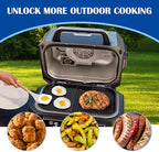 SafBbcue Grill & Griddle Plate for Ninja Woodfire Pro Connect XL Ninja OG951 OG850 OG952 Grill Accessories, XSKGRIDLXL Flat Top 2-in-1 Plate for Ninja Woodfire OG800/900 Series, Non-Stick Griddle Pan