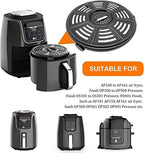 Air Fryer Grill Pan for Ninja Air Fryers, Round 8.2 IN Premium Grill Plate Tray Replacement Parts with Rubber Bumpers for Ninja Foodi, Non-Stick, Dishwasher Safe