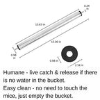 Odesos Mouse Trap, Live Catch and Release Bucket Spin Roller with an Original Ring for Mice Rats Rodents. Humane. Auto Rolling Reset. Safe for Children and Pets Works Outdoors and Indoors