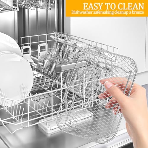 Air Fryer Rack Accessories for Ninja Basket, 3 Layers, 304 Stainless Steel Stackable Bacon Air Fryer Accessories for Ninja AF300UK, Salter/Instant/EMtronics Double Drawer, with Clip