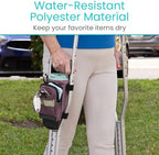 Vive Crutch Accessories Bag - Pouch for Crutches - Accessory Storage Carry Kit for Women, Men, Adults, Kids - Cup and Bottle Pocket Holder with Ergonomic Design (Purple)
