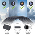 for Starlink Gen 2 Cable 75FT, Extension Cable for Starlink Actuated Gen2, Waterproof Replacement Cord Compatible with Starlink Rectangular Satellite V2 with End Caps Gray (75FT/23M)