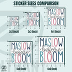 (3Pcs) Maslow Before Bloom Sticker Mental Health Self Love 2" Waterproof Vinyl Decal Sticker for Laptop Water Bottle Hard Hat Cup Cars Decals Gift for Her Him Adults 2 Inches
