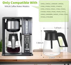 CM401 10-Cup Coffee Pot Replacement for Ninja Specialty Hot & Iced Coffee Maker, Compatible with Ninja CM400 CM371 CFN601 CFP101 CP300 CP301, Glass Carafe with Brew-Through Lid