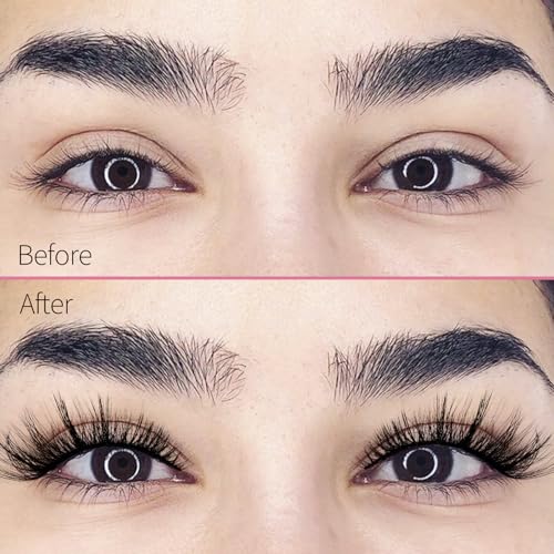 Veleasha Lashes Kit with Glue & Tweezer Cat Eye Lashes that Look Like Extensions Fluffy Faux Mink Lashes Wispy Fox Eye Lashes Natural Look 7 Pairs Fake Eyelashes Pack (Cat Eye)