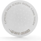 MHW-3BOMBER 53mm Espresso Puck Screen Metal Coffee Filter Reusable Espresso Filters for 54mm Portafilter Basket 0.8mm Thickness Breville Accessories FG5591M-OS