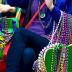 120PCS Mardi Gras Beads, 33" Beaded Necklace, Purple Gold Green Mardi Gras Accessories, Party Costume Necklaces Parade Throws Women Men Beads Bulk for Party Event Favors Supplies Decorations