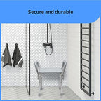 Medline Bath Bench with Arms, Shower or Bathtub Stool, Height Adjustable, Tool-Free Assembly, 350 lb. Weight Capacity, Gray