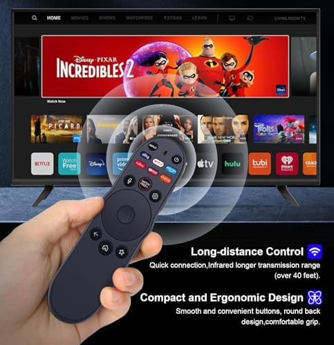 Universal Remote-Control Compatible for Vizio Smart-TV, XRT270-Remote-Bluetooth Voice Replacement Applicable with 4K Quantum Pro Vizio Smart TV V-Series M-Series and More Vizio Smart TV Models