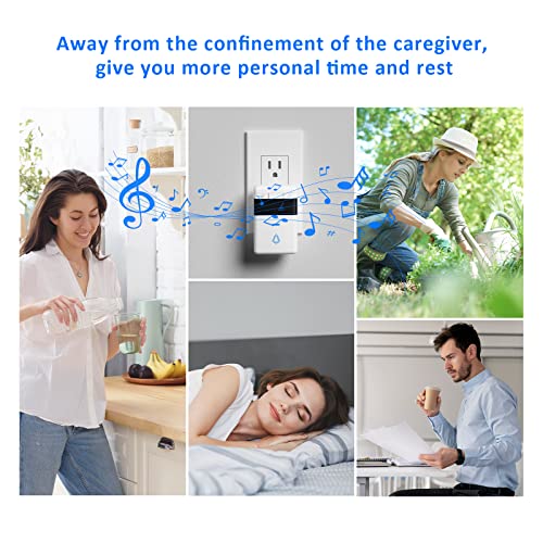 Wireless Caregiver Pager Panic SOS Call Button with Receiver for Elderly/Patient/Child, 500+ ft Range Attention Pager Alarm Nurse Calling Alert Patient Help Button for Home/Personal