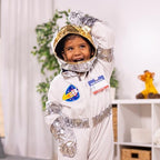 Melissa & Doug Astronaut Costume Role Play Space Set (5 pcs) - Jumpsuit, Helmet, Gloves, Name Tag Pretend Astronaut Outfit With Realistic Accessories, Costume For Kids And Toddlers Ages 3+