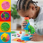 Play-Doh Light & Look Microscope for Kids 3 Years & Up, Electronic Preschool Toys for Girls & Boys, 9 Accessories & 5 Colors