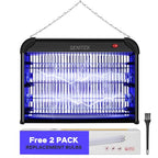 Mosquito Zapper, Electric Bug Zapper Indoor, Powerful Fly Insect Killer Repellent Lamp Outdoor Patio, Home Pest Control Bug Catcher Eliminator for Gnat Fruit Fly Moth w/Replacement Bulb (Black)