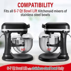 Pouring Shield for KitchenAid 6-7Qt Bowl Lift Stand Mixer (for Stainless Steel Bowls Only), Splash Guard Mixers Bowl Cover for Kitchen aid Accessories and Attachments (Clear)