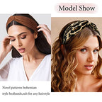 Kachanaa 8 Packs Large Wide Headbands for Women's Hair,Non Slip Soft African Bandeau Hair Bands Makeup Yoga Workout Running Sweat Hair Wraps Fashion Hair Accessories for Black Women
