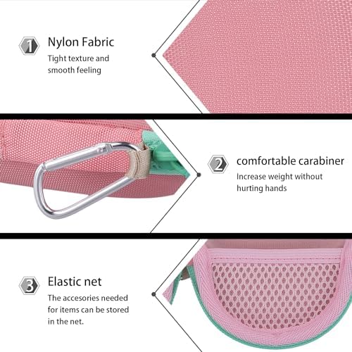 co2CREA Hard Carrying Case Replacement for JBL Clip 5 Waterproof Portable Mini Speaker (Pink Case)