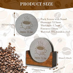 2 Packs 53.5mm Espresso Puck Screen with Stand, Reusable Coffee Filters Compatible with Breville Barista 54mm Portafilter Basket, 1.7mm Thickness 150μm 316 Stainless Steel Espresso Machine Accessories