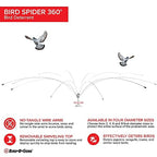 Bird B Gone - Bird Spider 360 Repellent - Deters Seagulls and Other Birds from Landing - Durable Weatherproof Design - for Boats, Docks, Roofs, Etc - Easy Installation - with PVC Base - 8ft