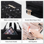 Everfun Hanging Travel Toiletry Bag for Women Traveling With Leakproof Compartment Makeup Cosmetic Organizer Dopp Kit Travel Accessories Essentials Must Have